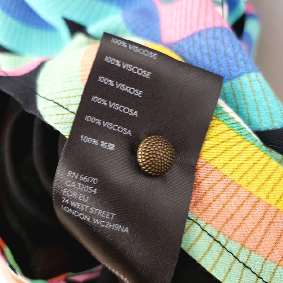 Nwt Anthropologie Kenzie Geometric Asymmetrical Midi Dress - Picture 16 of 17